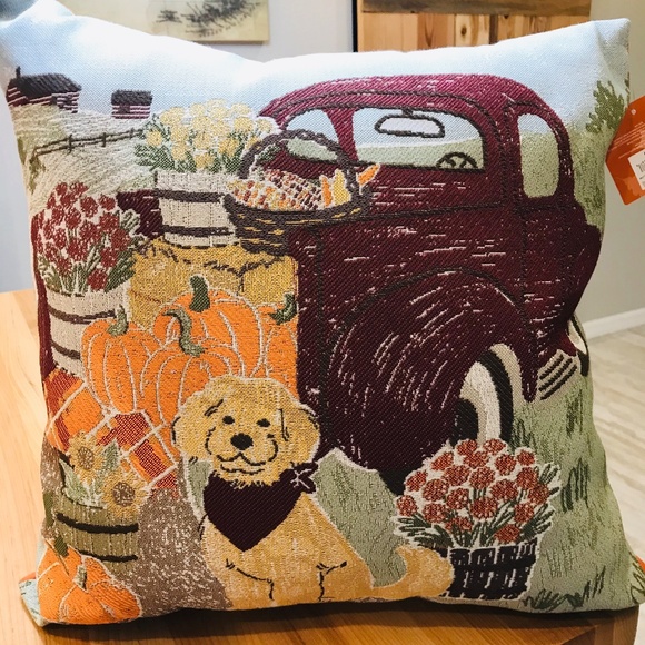 Celebrate Fall Together Other - 🎉Host Celebrate Fall Dog & Truck Pillow-NWT🎉
